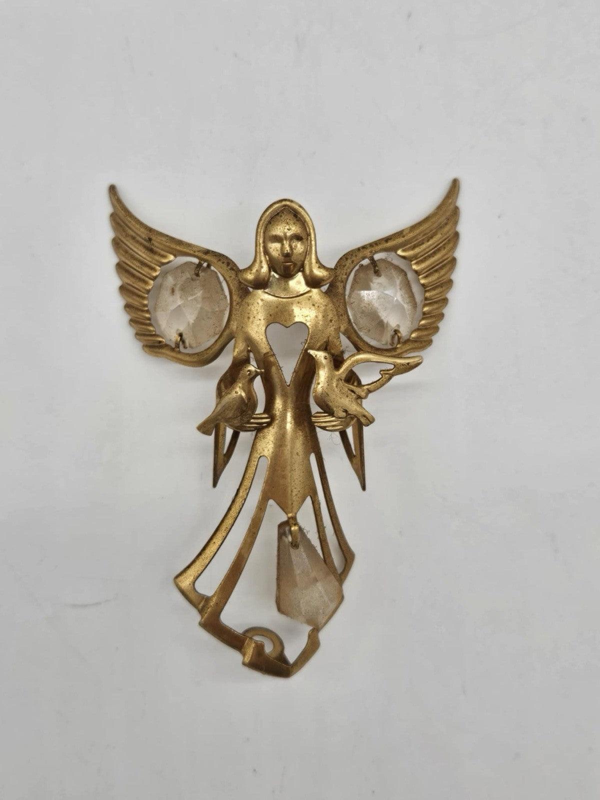 Austrian Crystal Mascot Intl. 24K Gold Plated ANGEL DOVES Sun Catchers 1996