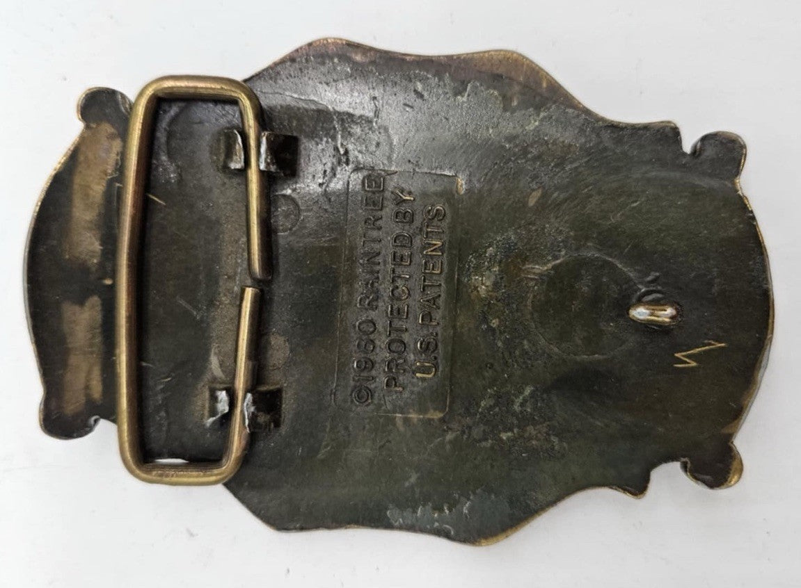 Vintage Genuine Golden Eagle The Right To Keep & Bear Arms USA Made Belt Buckle