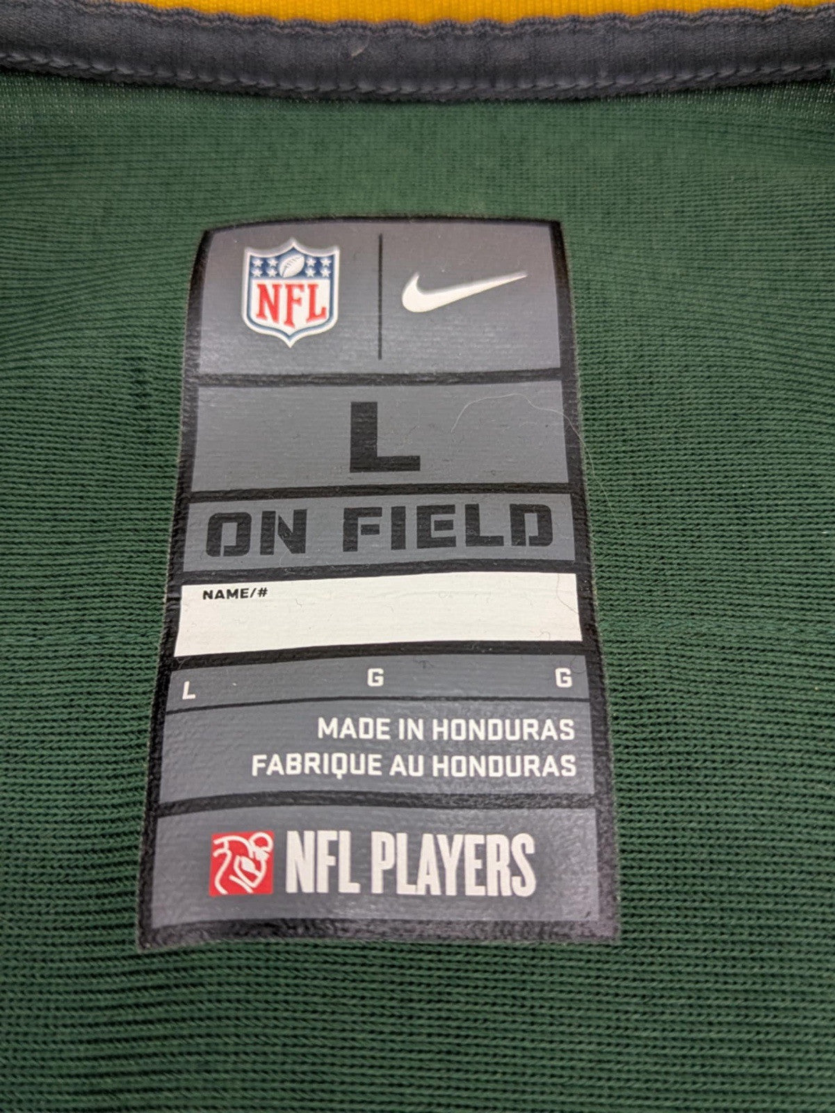 Nike Aaron Rodgers Green Bay Packers Game Day Jersey Green Size Large