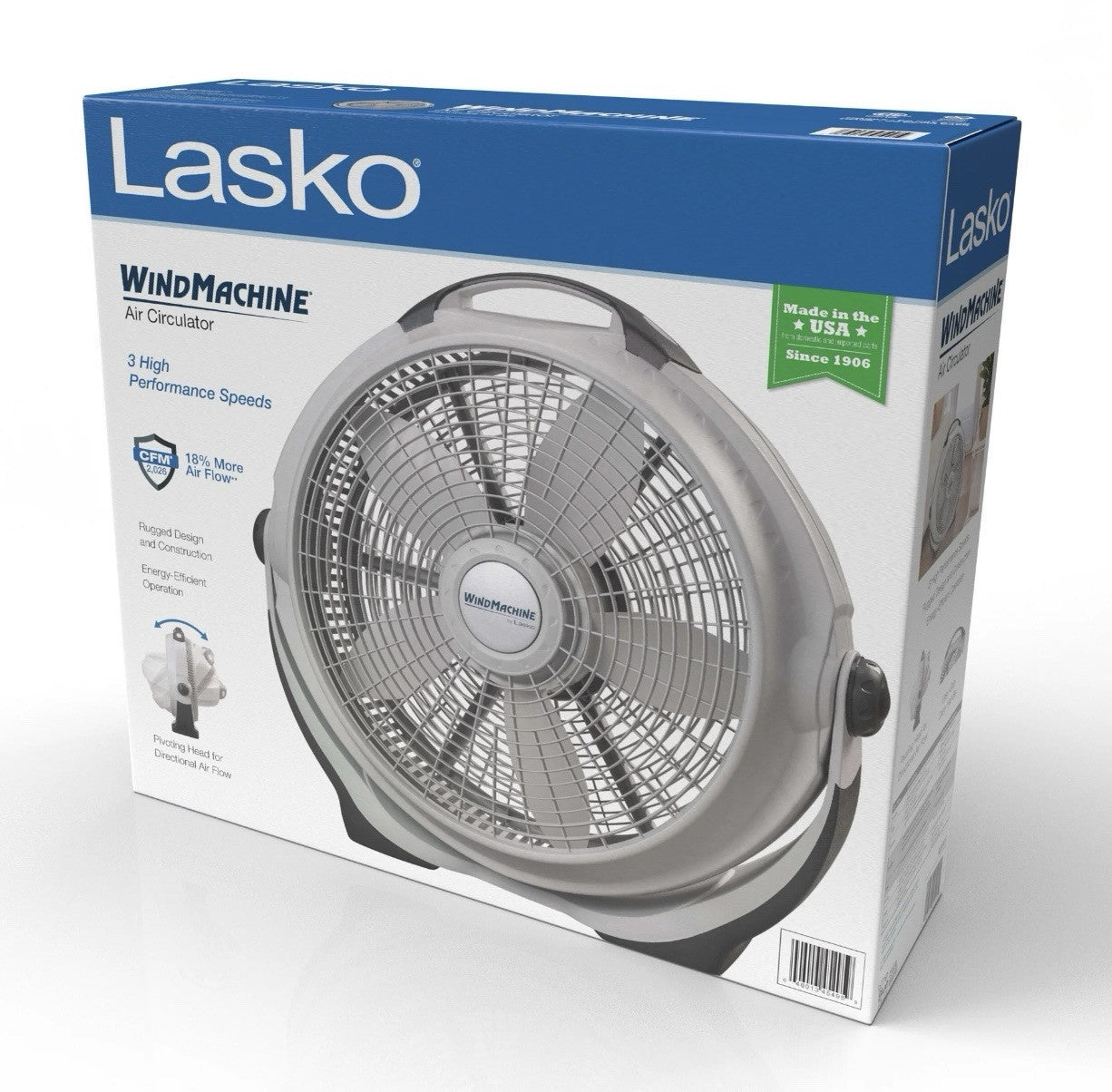 Lasko A20301 20" Air Circulator Wind Machine - Gray