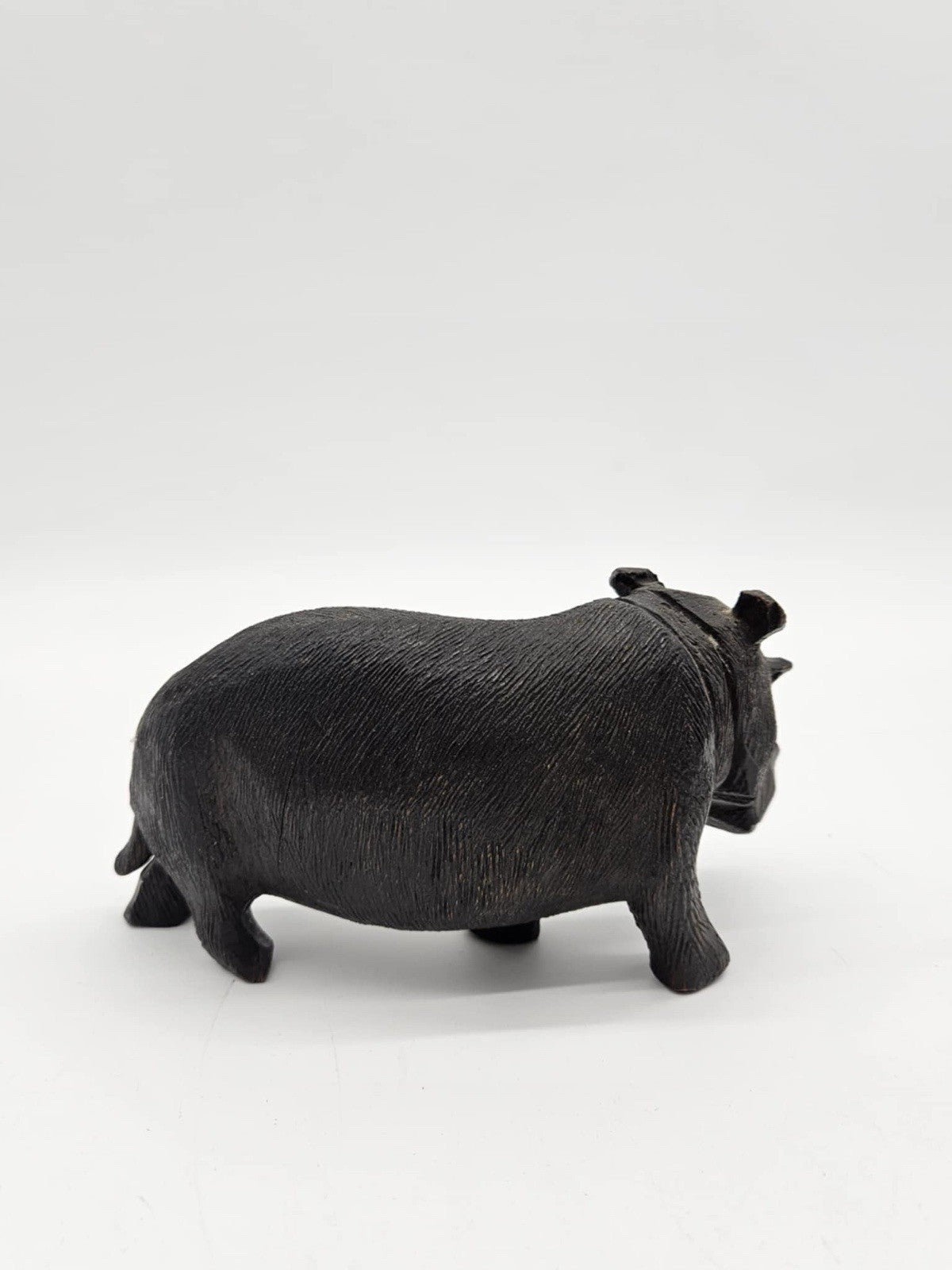 Pair African Hand carved Animals ~ Warthog & Hippo