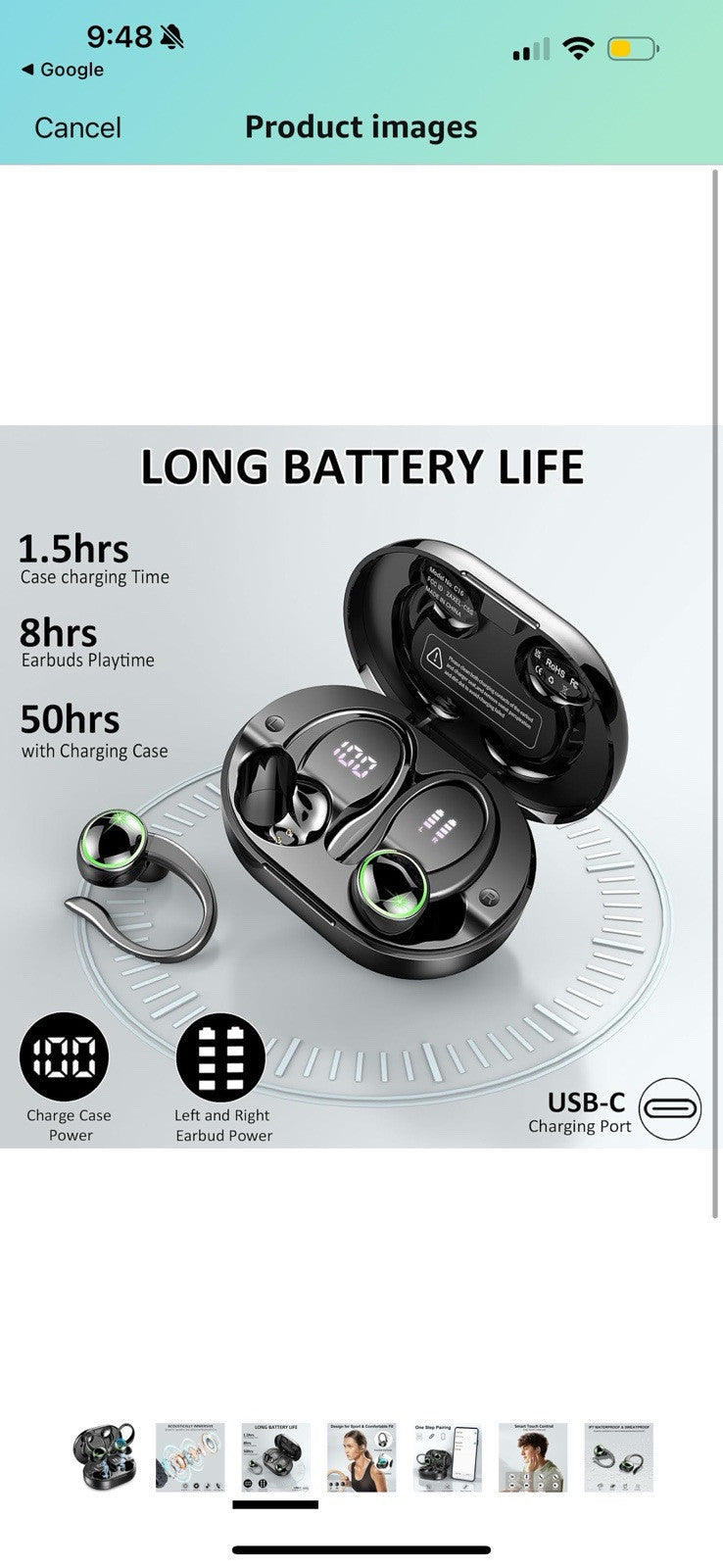 Wireless Earbuds, AOTONOK C16, Noise Cancelling, Bluetooth Earphones
