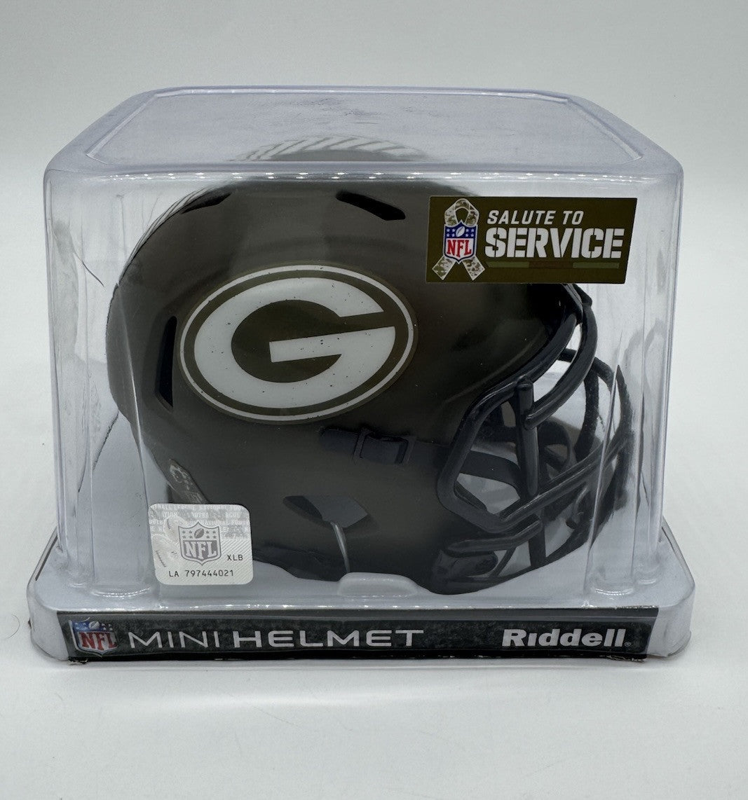 Green Bay Packers NFL Riddell Salute To Service Alternate Mini Helmet!!!