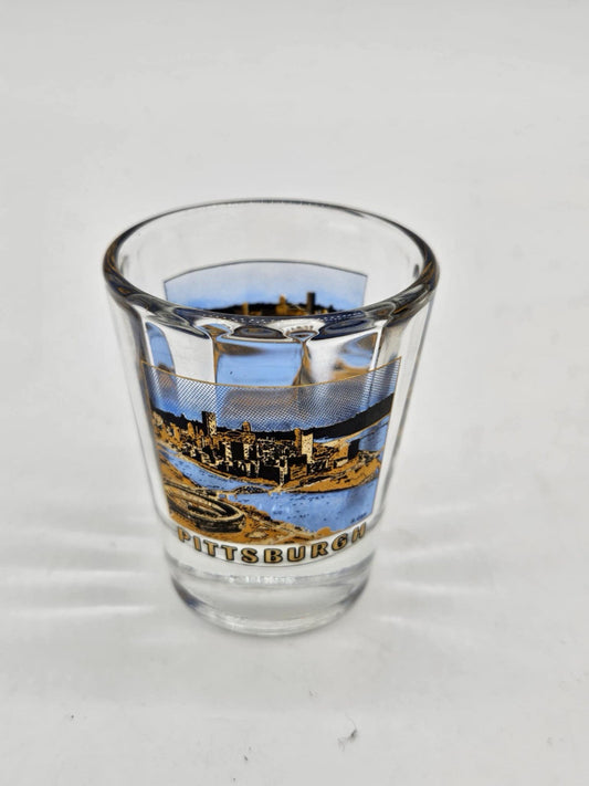 Pittsburgh Pennsylvania -Skyline standard Shot Glass-beveled inside- new