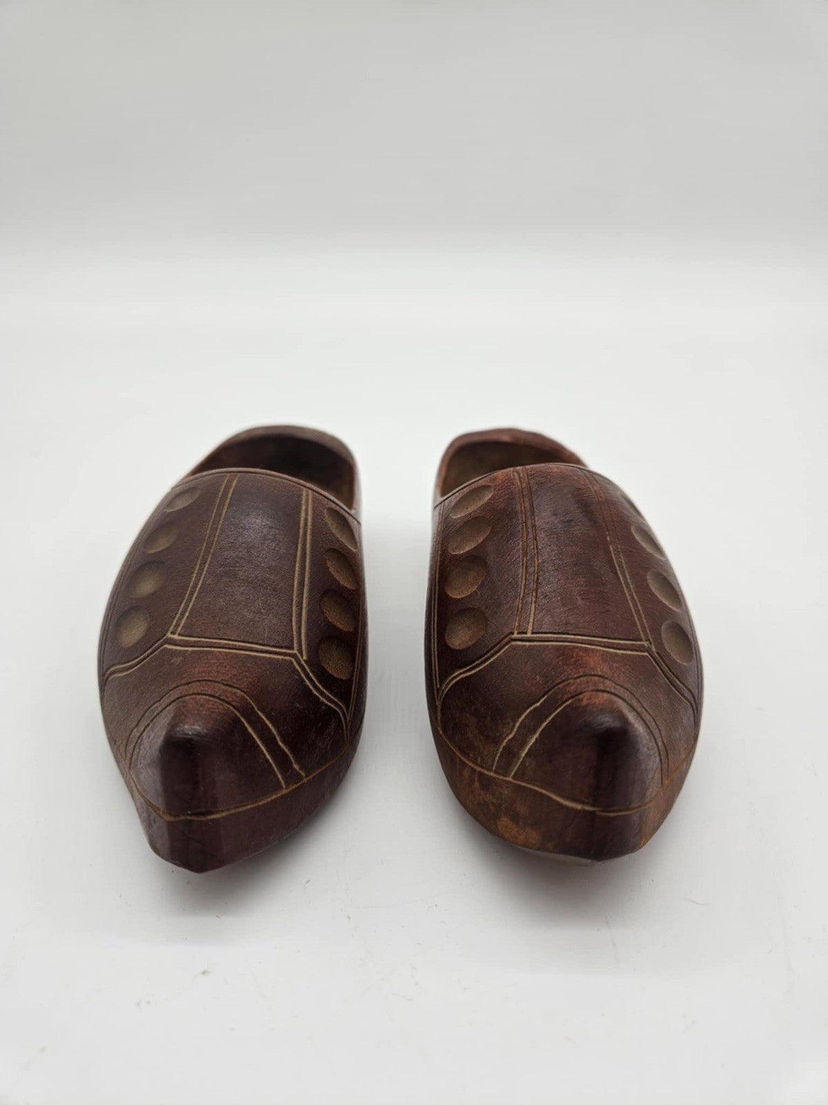 VINTAGE HAND CARVED Wooden Miniature Clogs