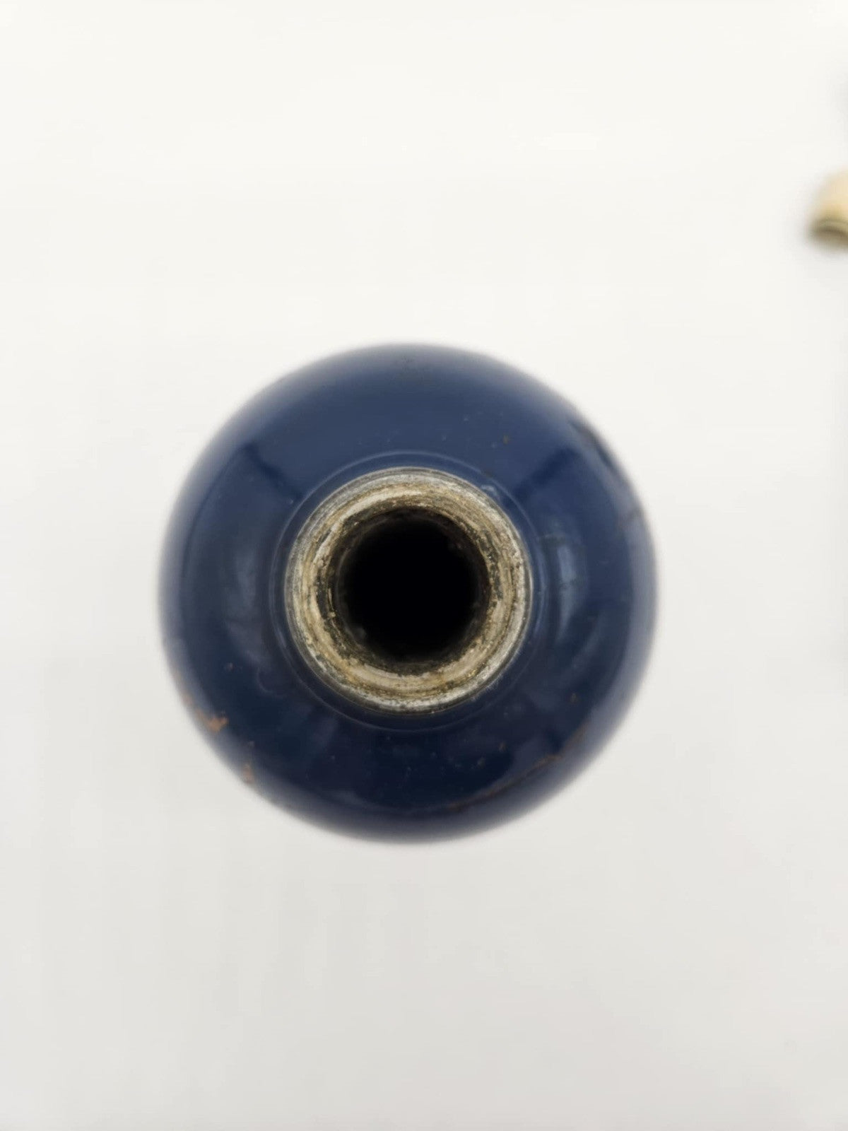 Vintage 1950s Sparklets Soda Syphon Seltzer Bottle Bar Art Deco Dark Blue Enamel