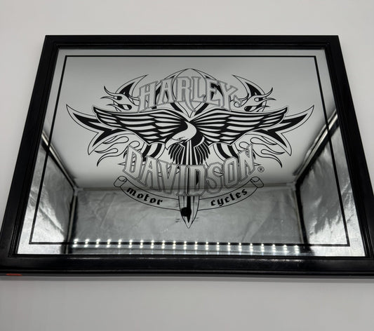 Vintage Harley Davidson Wall Mirror Harley Davidson Motorcycle - 22” X 18”
