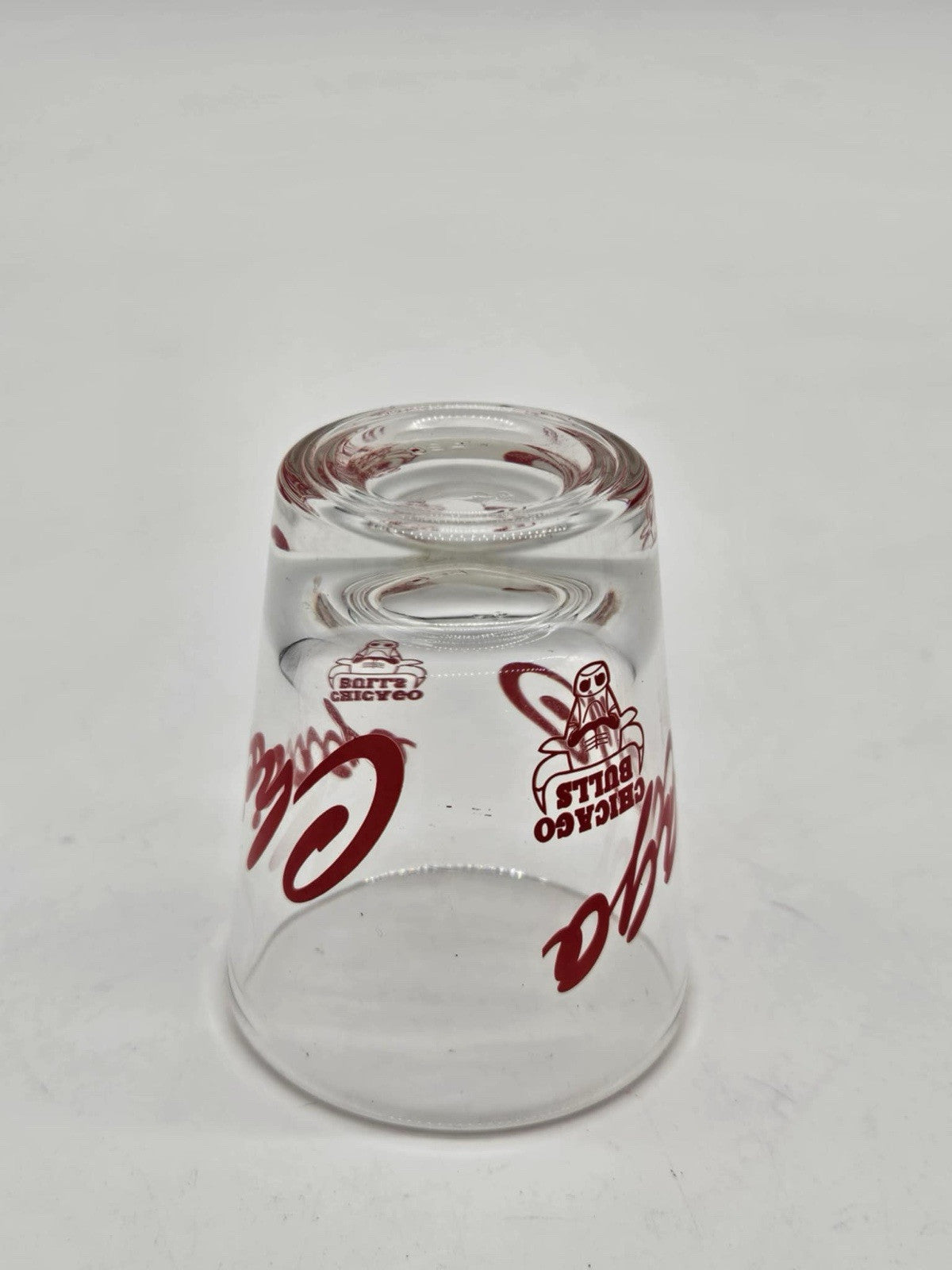 Vintage Chicago Bulls Basketball Clear Shot Glass