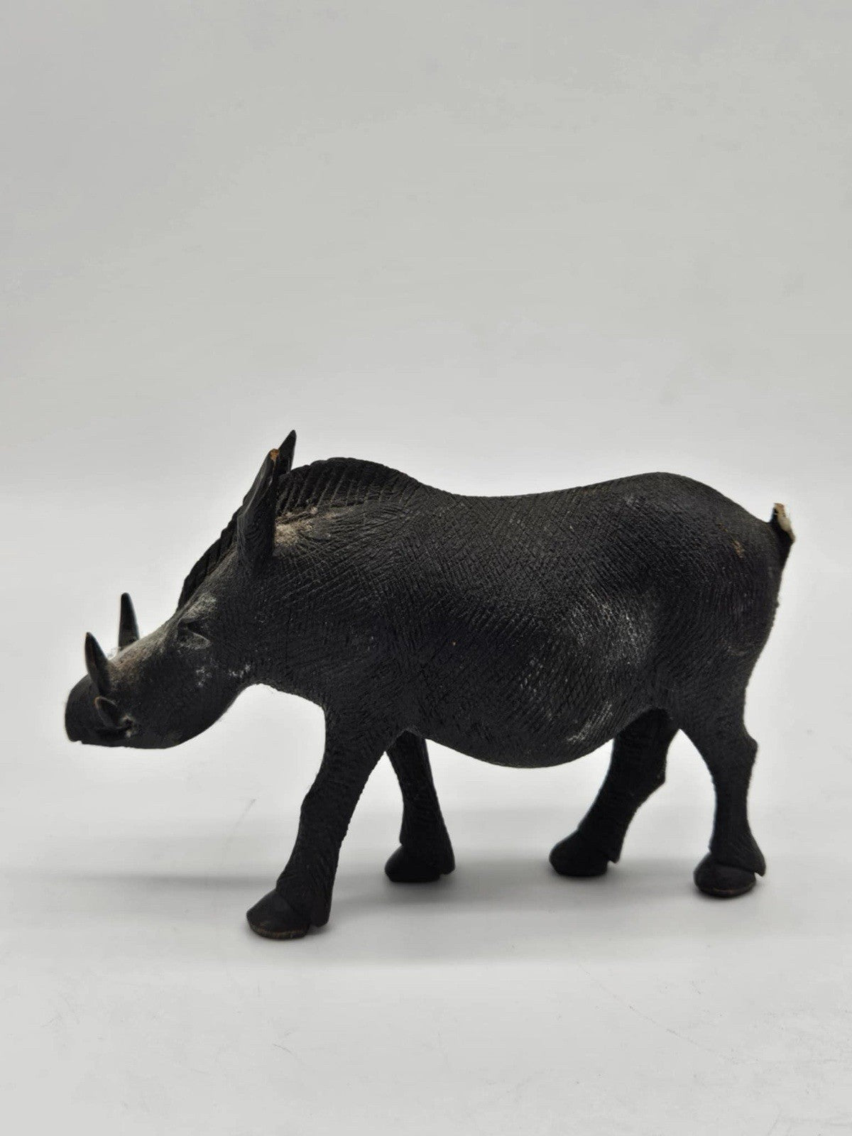 Pair African Hand carved Animals ~ Warthog & Hippo