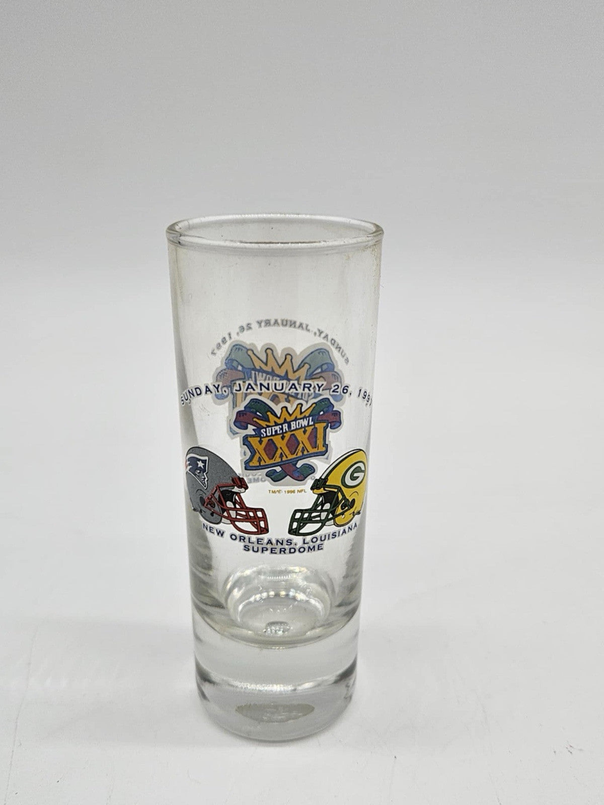 1997 Super Bowl XXXI Miller Genuine Draft Pint Beer Glass 16oz