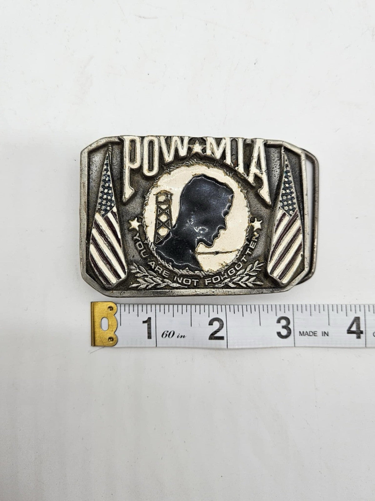POW MIA You Are Not Forgotten Belt Buckle