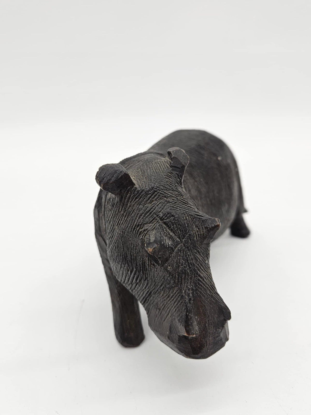 Pair African Hand carved Animals ~ Warthog & Hippo