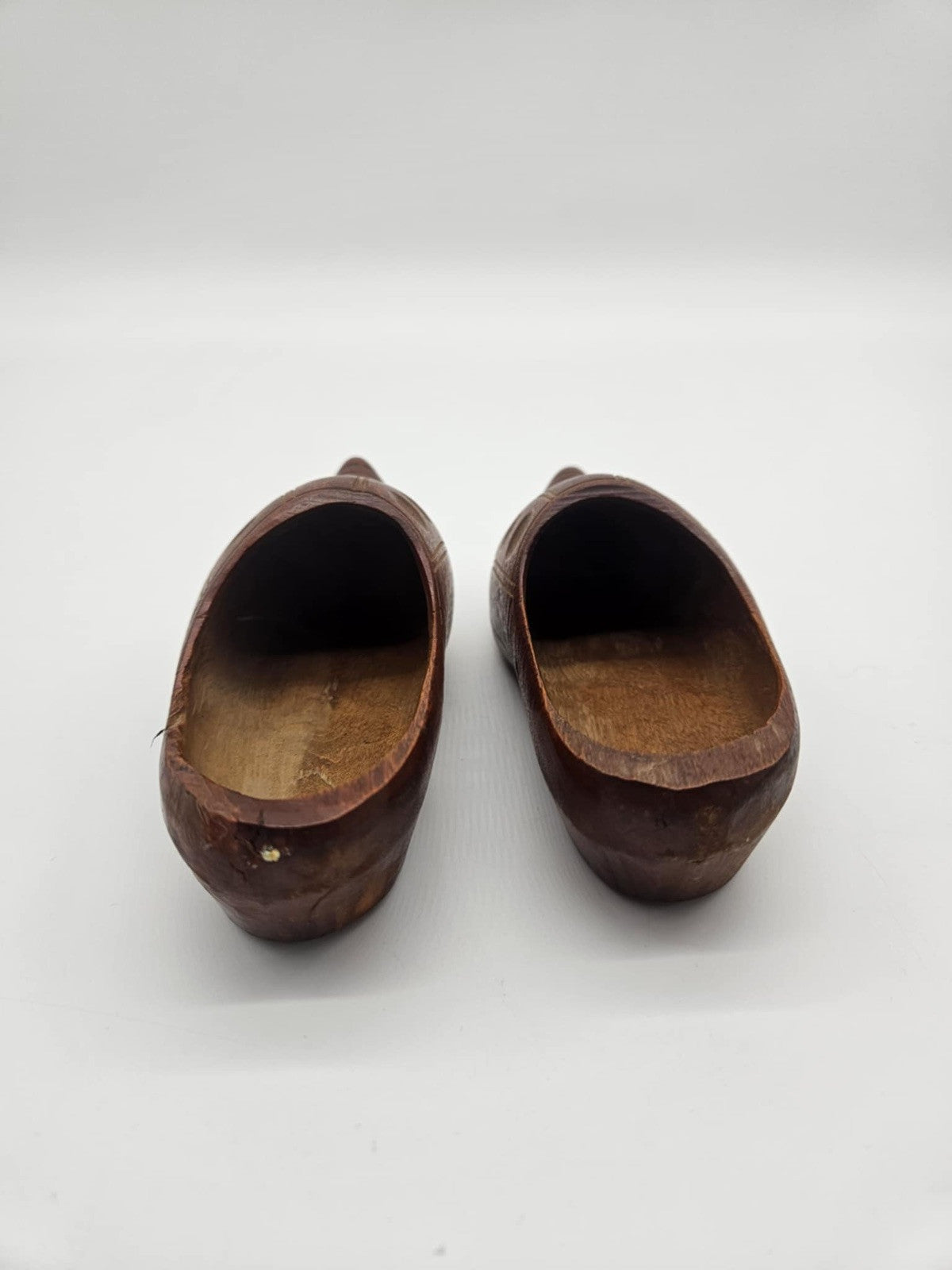 VINTAGE HAND CARVED Wooden Miniature Clogs