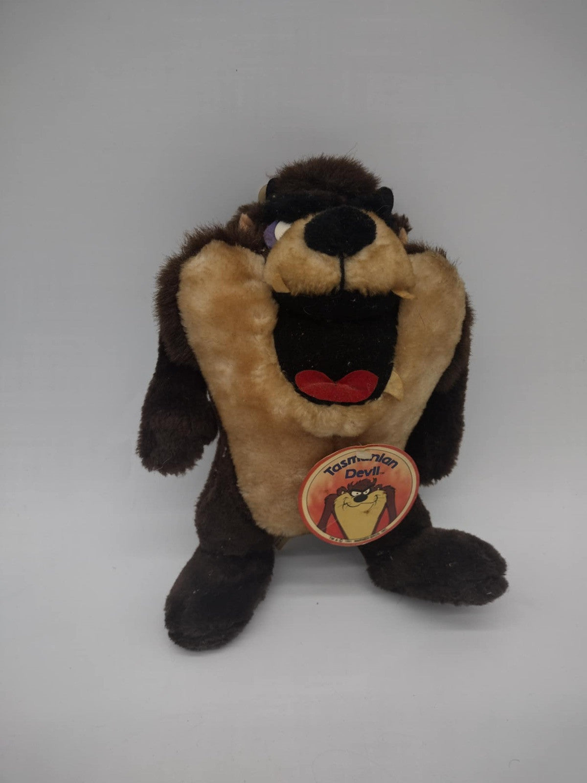 Vintage 24K Looney Tunes Taz Tasmanian Devil Plush Stuffed Animal 1991 9" W/ Tag