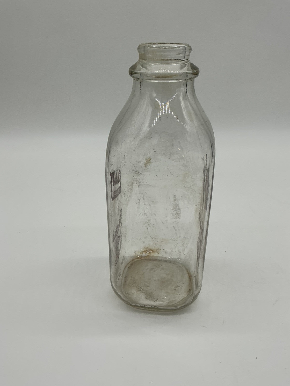 Plains Cramery Dairy 1qt Milk Bottle