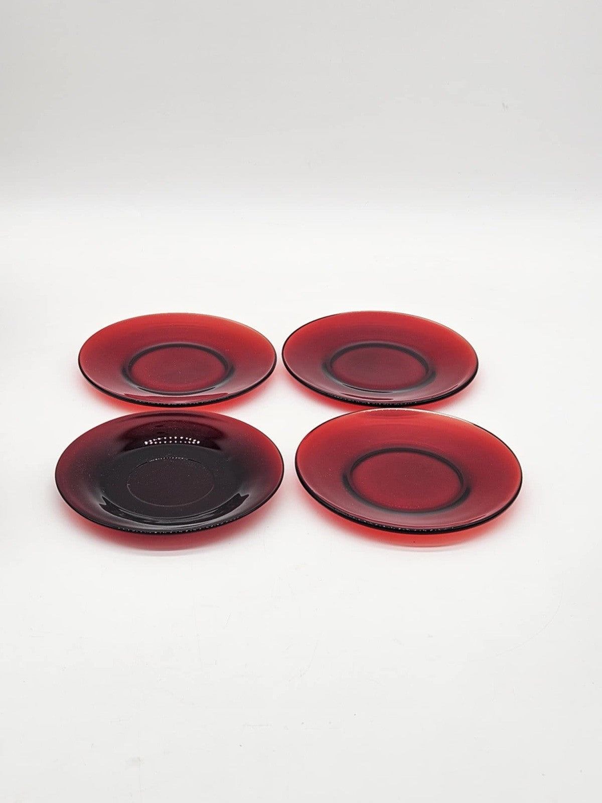 Vintage Anchor Hocking Ruby Red Glass Plates & Bowls Lot (23)