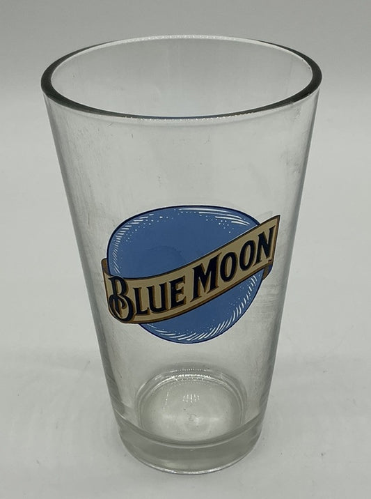 Blue Moon Logo Beer Glass Slightly Unusual Ales Miller Coors Belgian Style Wheat