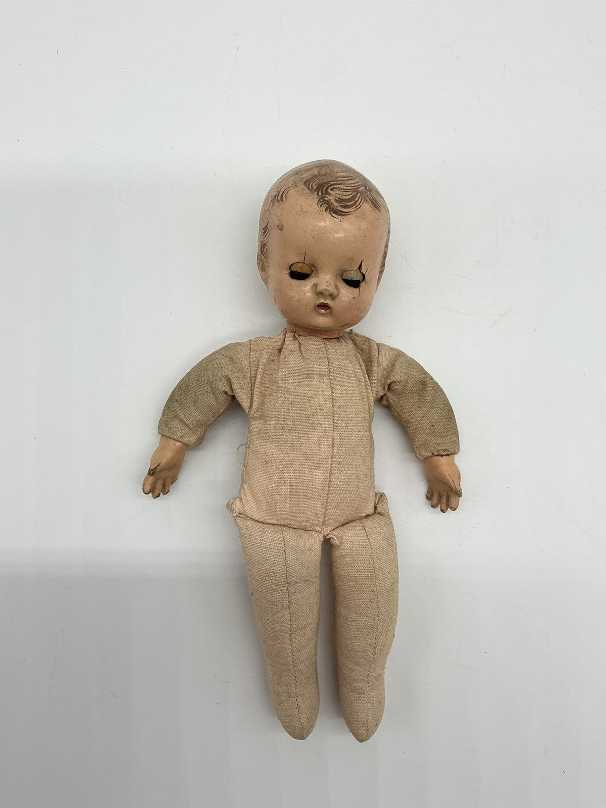 Madme Alexander 10" 1930s Butch Composition & Cloth Doll TLC
