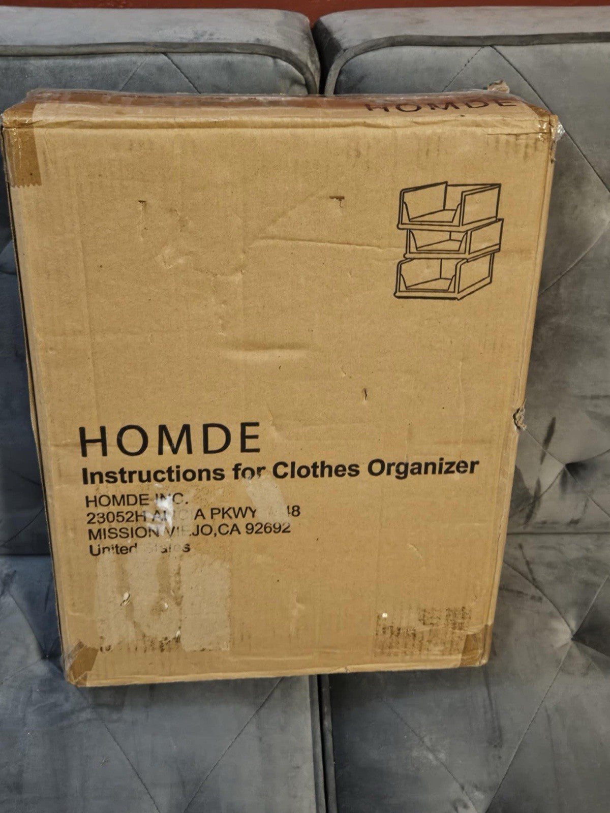 Clothes Organizers And Storage, 3 Pack Stackable Plastic Storage Bins, Foldable