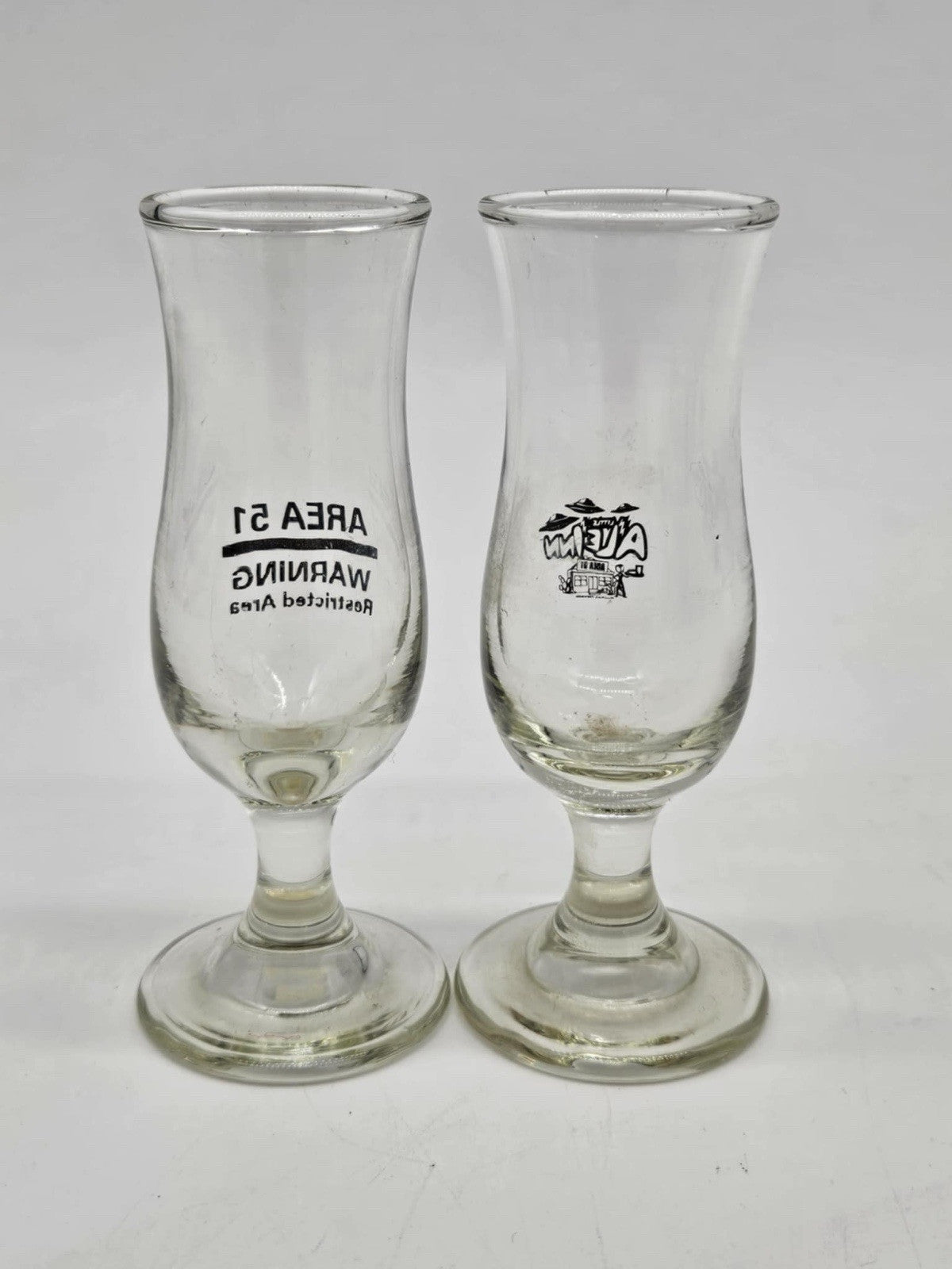 RARE Set of 2 Area 51 Little Alien Glasses
