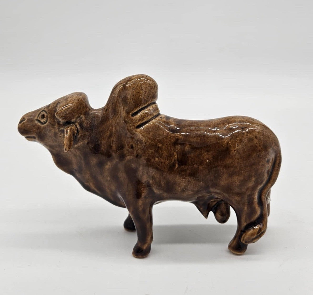 Vintage Chinese Pottery Bull Figure