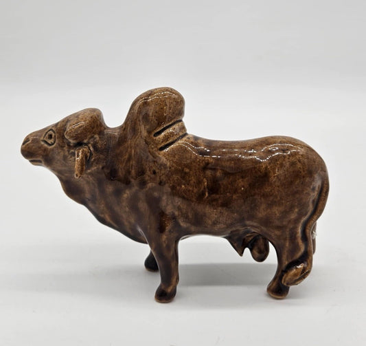 Vintage Chinese Pottery Bull Figure