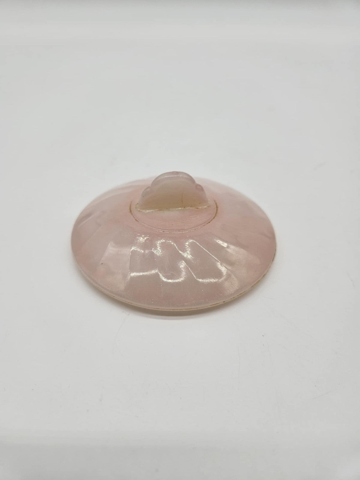 Vintage Fire King Pink Swirl Sugar Cup w/ Lid