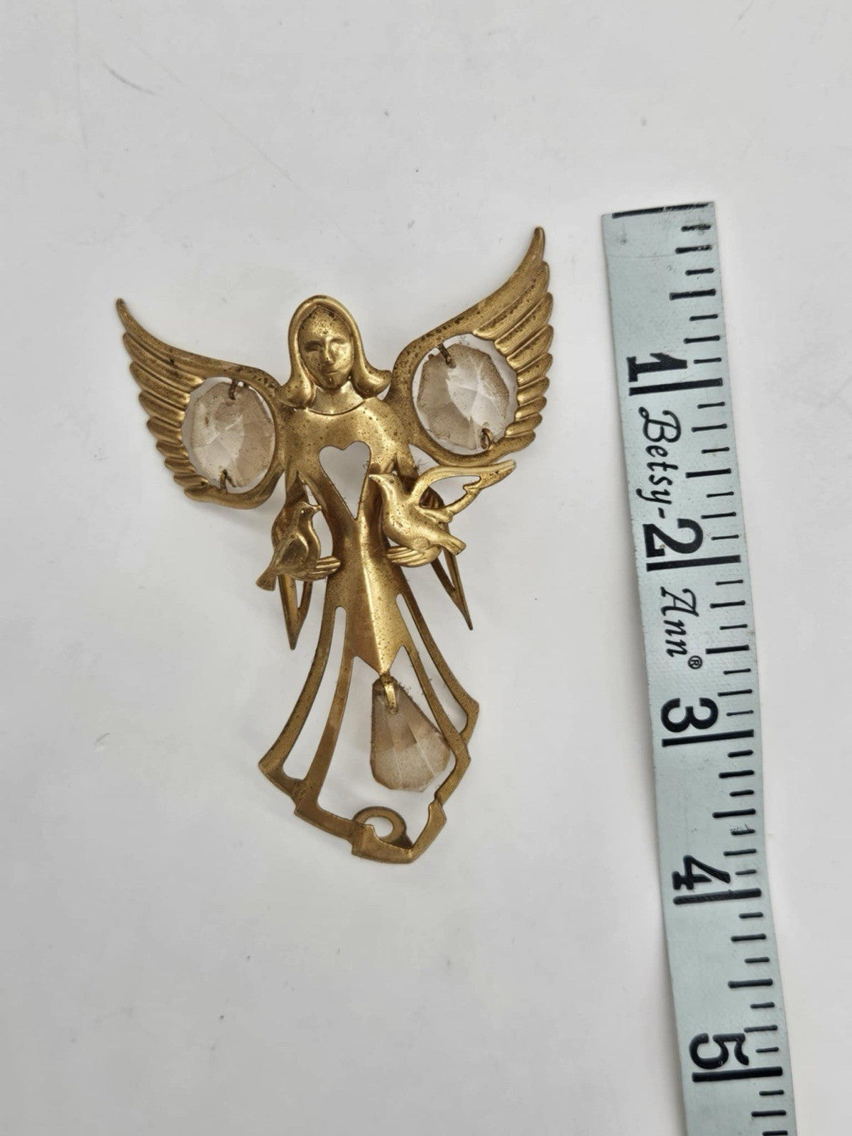 Austrian Crystal Mascot Intl. 24K Gold Plated ANGEL DOVES Sun Catchers 1996