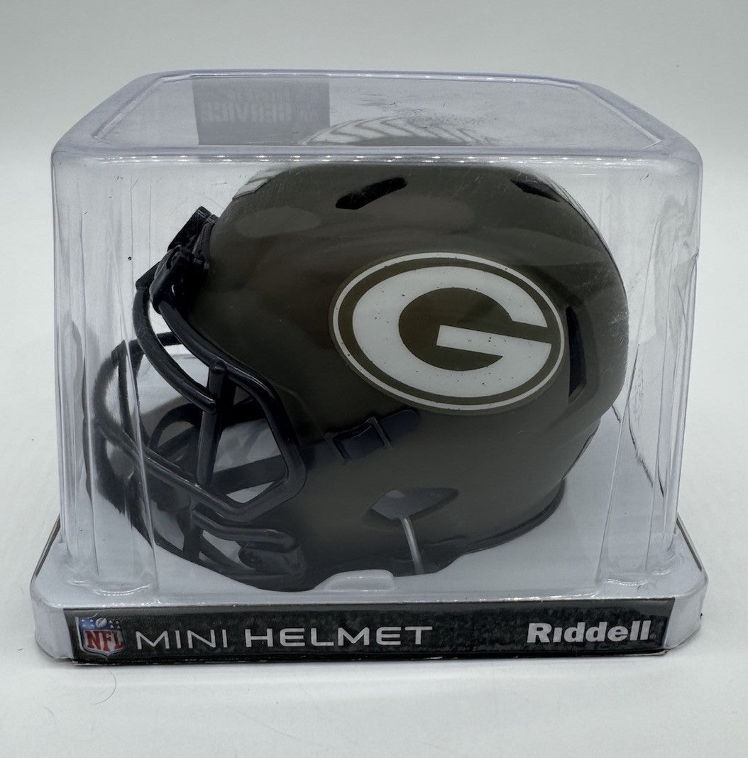 Green Bay Packers NFL Riddell Salute To Service Alternate Mini Helmet!!!