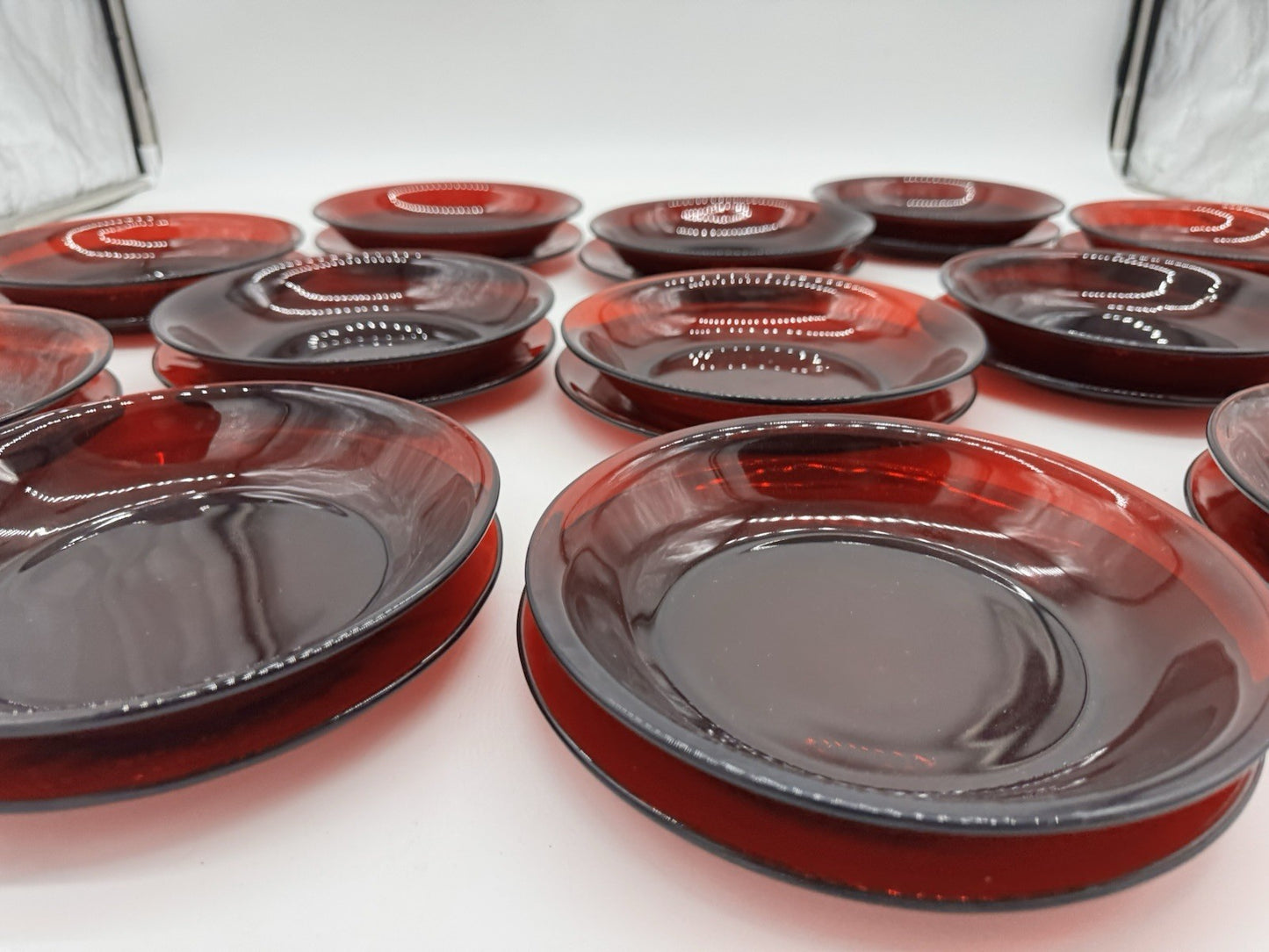Vintage Anchor Hocking Royal Ruby Red Glass Set of 26~ Bowls & Plates Collection