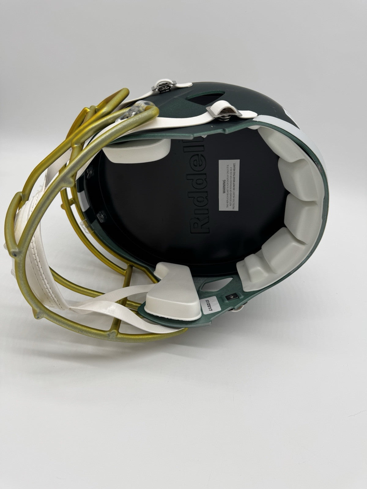 Packers Aaron Jones Signed Full Size Speed Rep Helmet w/ Script & Showcase ~ BAS