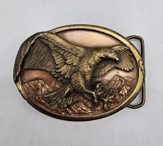 Vintage Bergamot Brass Works Eagle Belt Buckle
