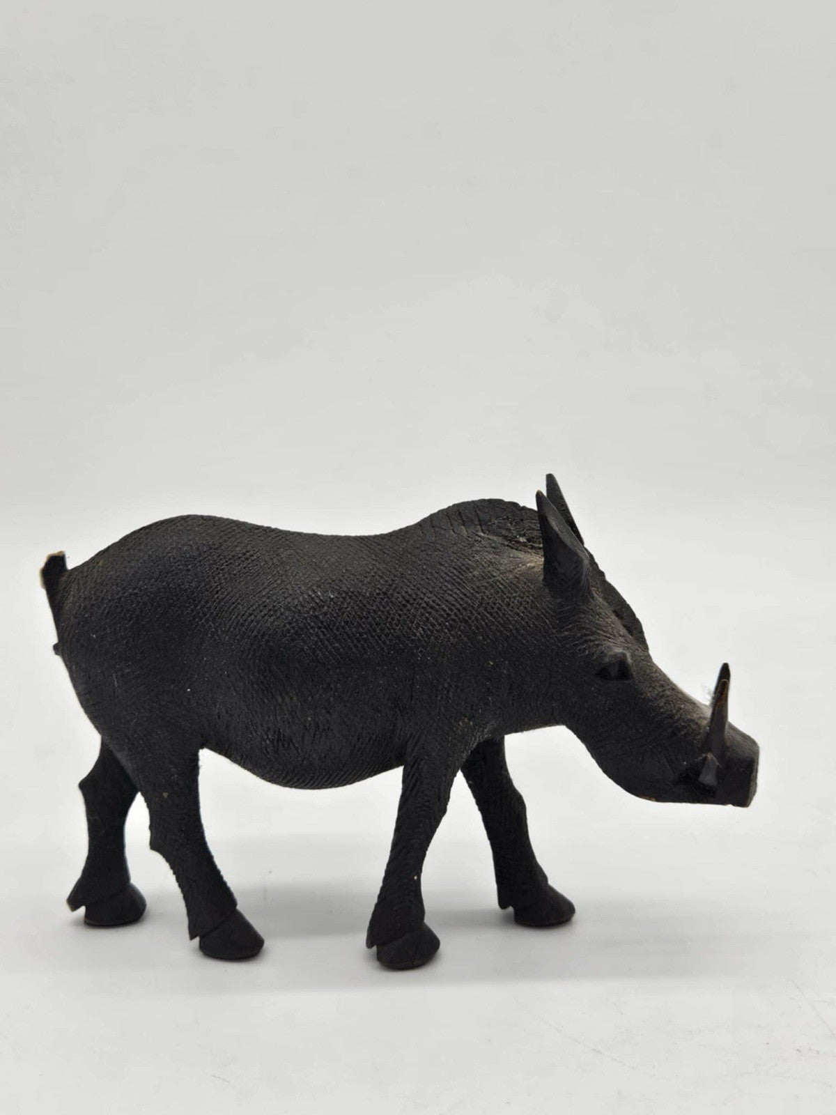 Pair African Hand carved Animals ~ Warthog & Hippo