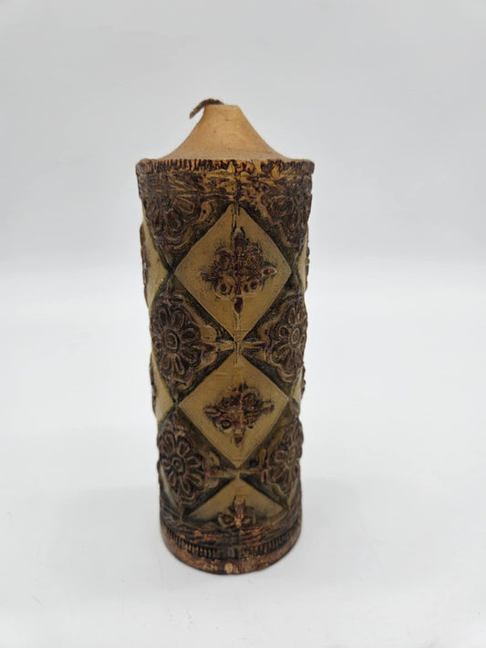 Vtg THE ORIGINAL DECORATIVE GOLD CANDLE The British Crown Colony Of Hong Kong