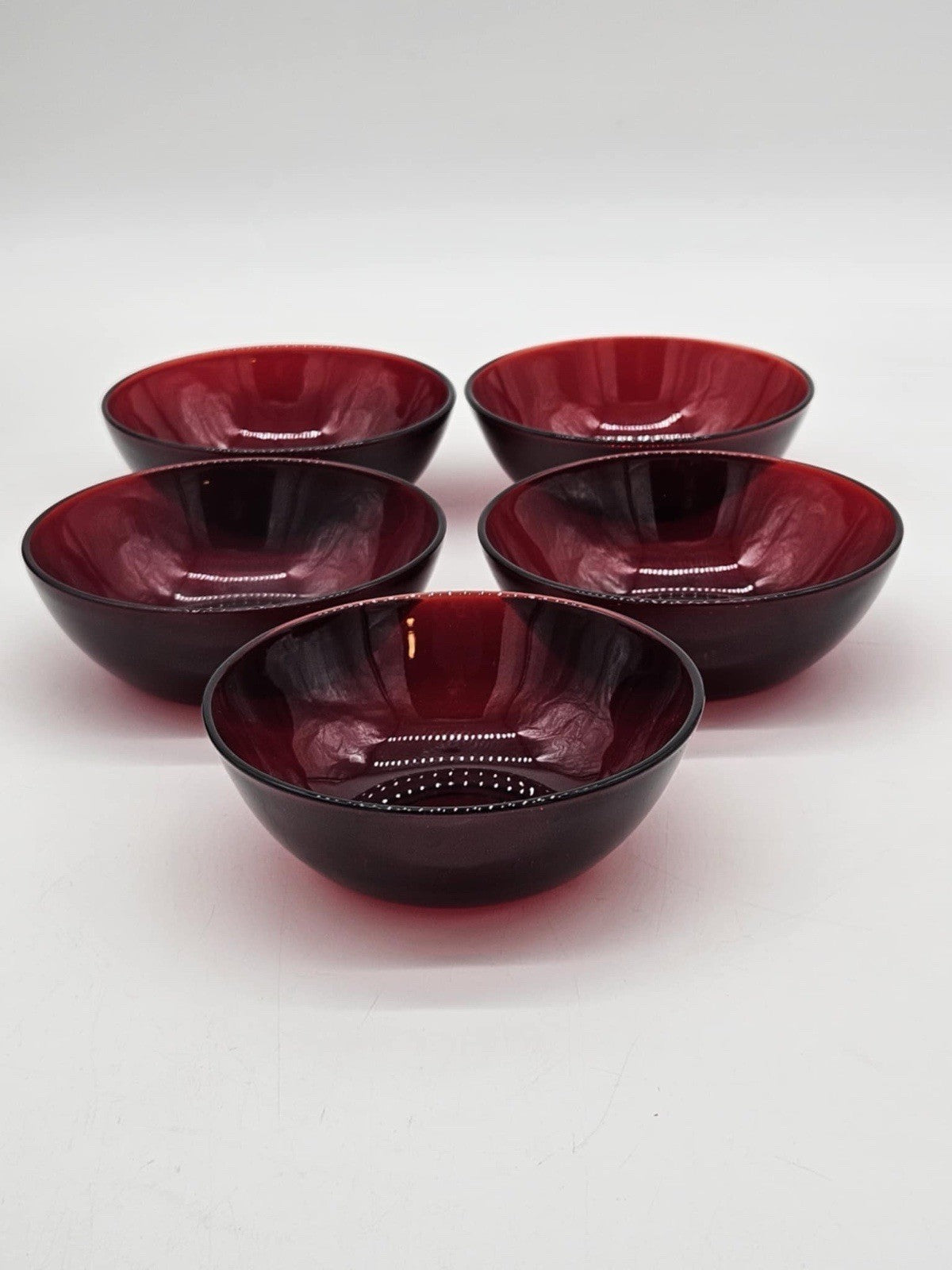 Vintage Anchor Hocking Ruby Red Glass Plates & Bowls Lot (23)
