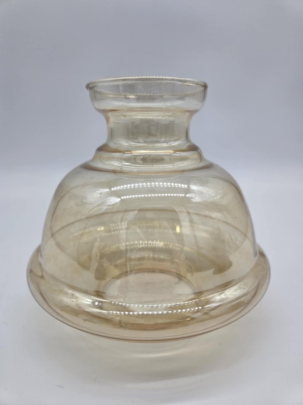 Antique Candle Holder Metal & Glass