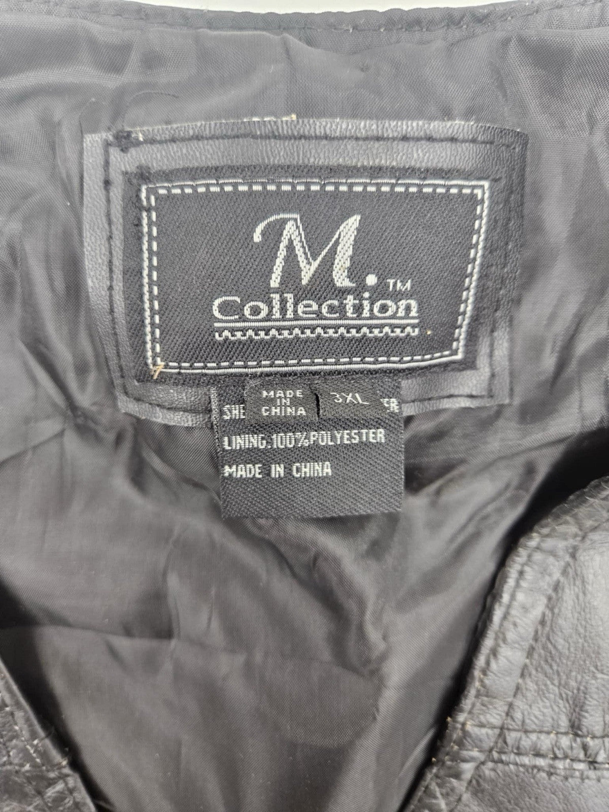 Mens Leather  Black Vest w/ Patch Eagle/American Flag Size 3XL “Live to Ride”