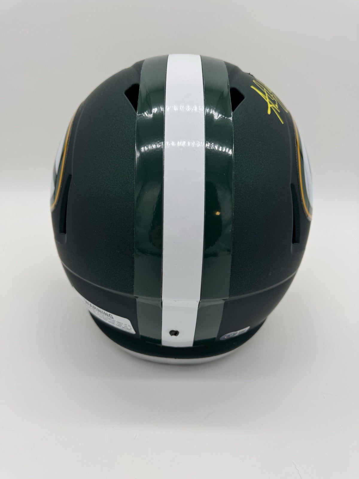 Packers Aaron Jones Signed Full Size Speed Rep Helmet w/ Script & Showcase ~ BAS